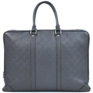 Louis Vuitton LV Porte Document Voyage Damier Infini Black Business Bag Onyx